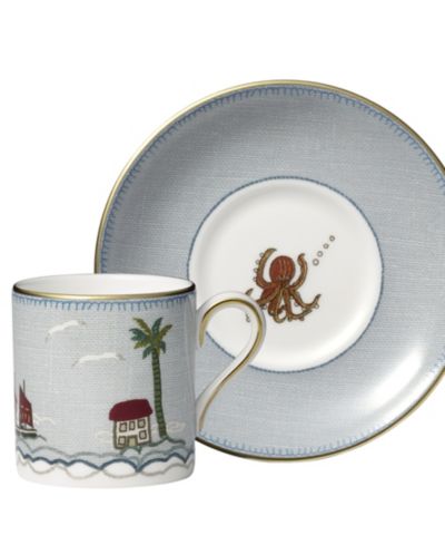 Wedgwood Sailors Farewell Espresso Cup & Saucer Set