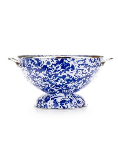 Golden Rabbit Коллекция эмалированной посуды Cobalt Swirl, дуршлаг 2 Quart