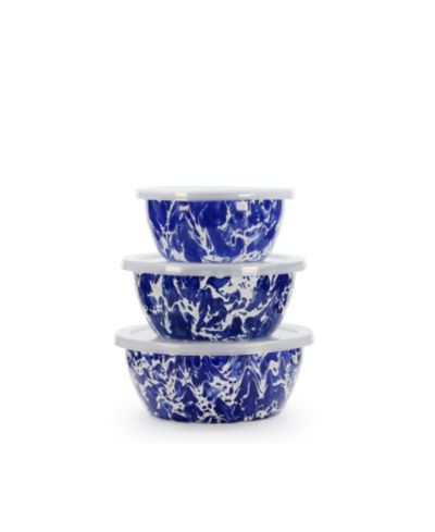 Набор вложенных чаш Golden Rabbit Swirl Enamelware, 3 шт.