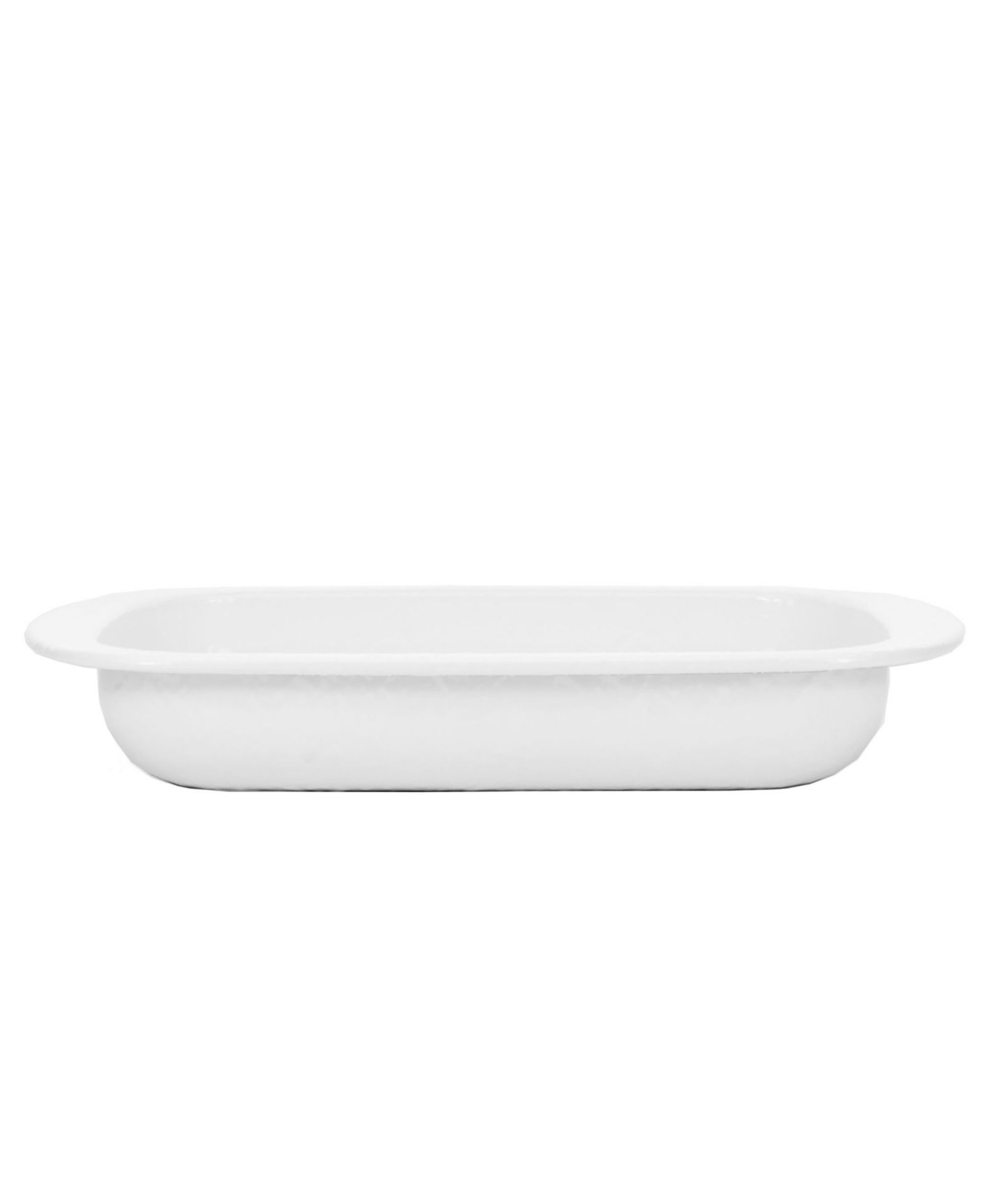 Golden Rabbit Solid White Enamelware Collection 3 Quart Baking Pan