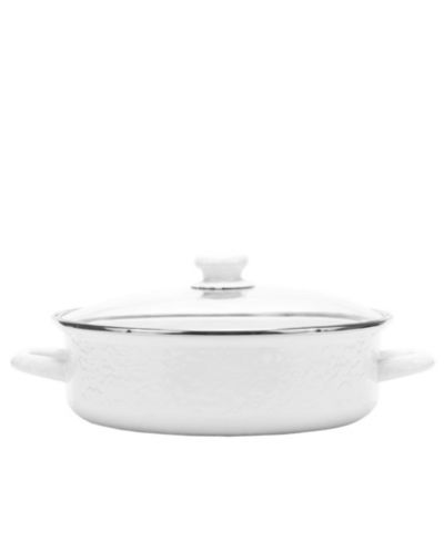 Сотейник Golden Rabbit Solid White Enamelware Collection 5 Quart