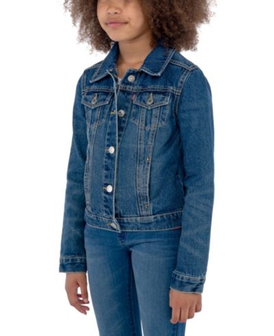Детская джинсовая куртка Levi's Big Girls Stylish Collared Denim Trucker