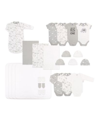 The Peanutshell Baby Boys Newborn Layette Gift Set Girls, Shower Gift Essentials, Grey