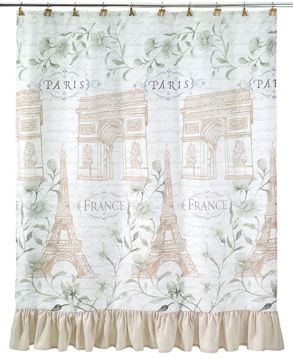 Avanti Paris Botanique Printed Shower Curtain, 72" x 72" штора для душа Avanti