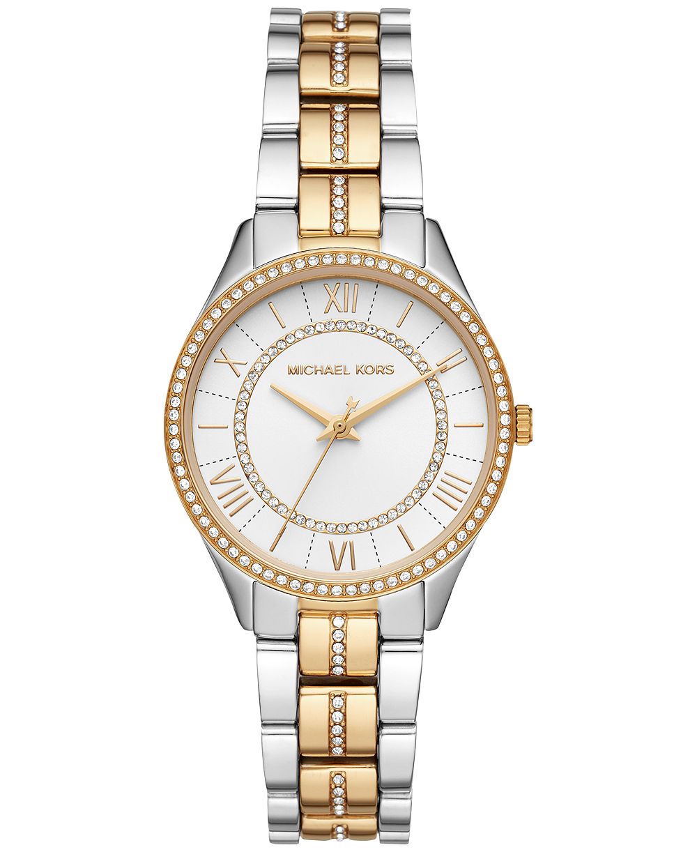 Женские наручные часы Michael Kors Mini Lauryn с двухцветным нержавеющим браслетом, 33 мм