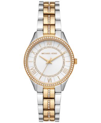 Женские наручные часы Michael Kors Mini Lauryn с двухцветным нержавеющим браслетом, 33 мм