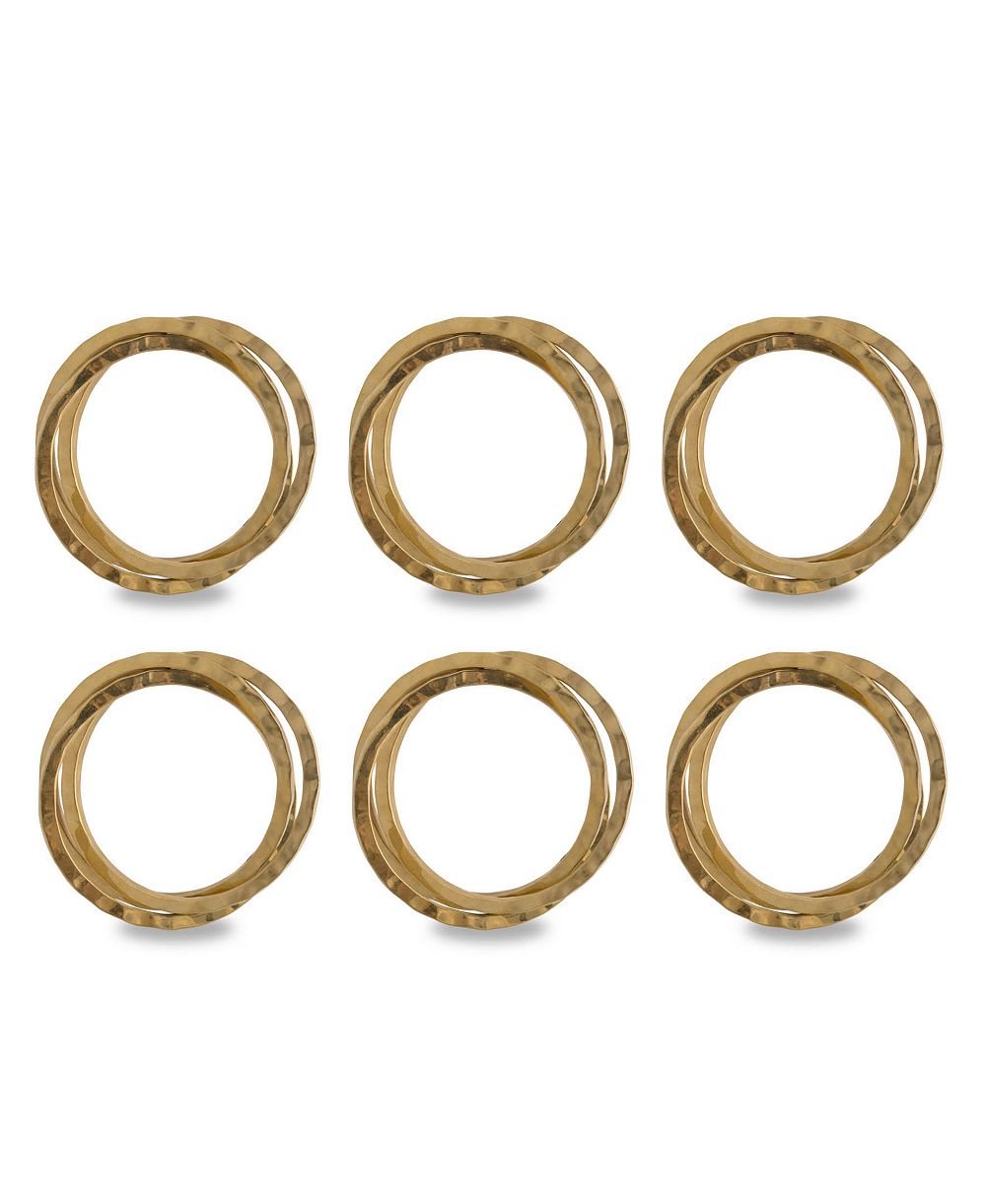 Design Imports Intertwined Napkin Ring Set of 6