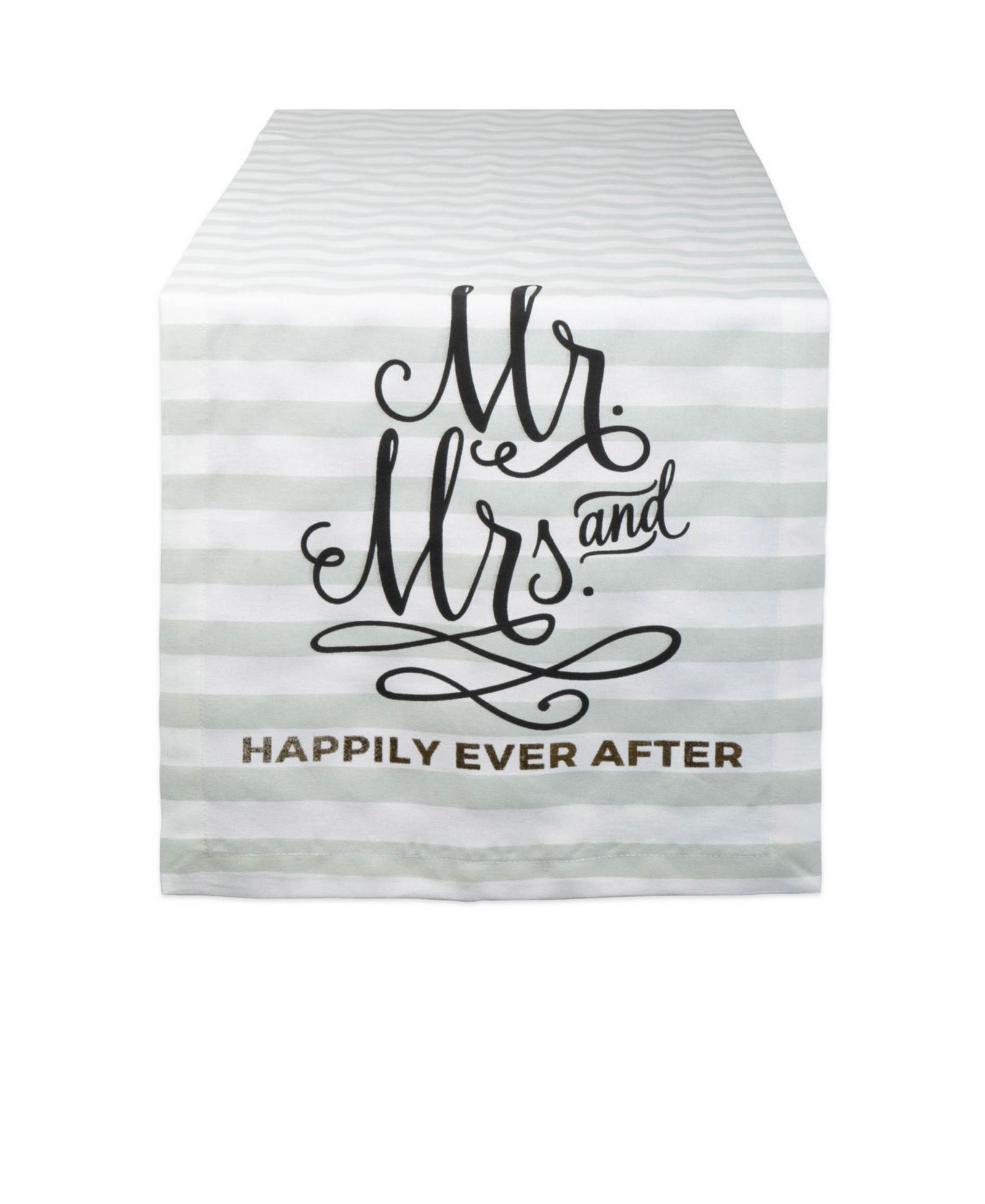 Design Imports Mr. Mrs. Table Runner 14" x 72"