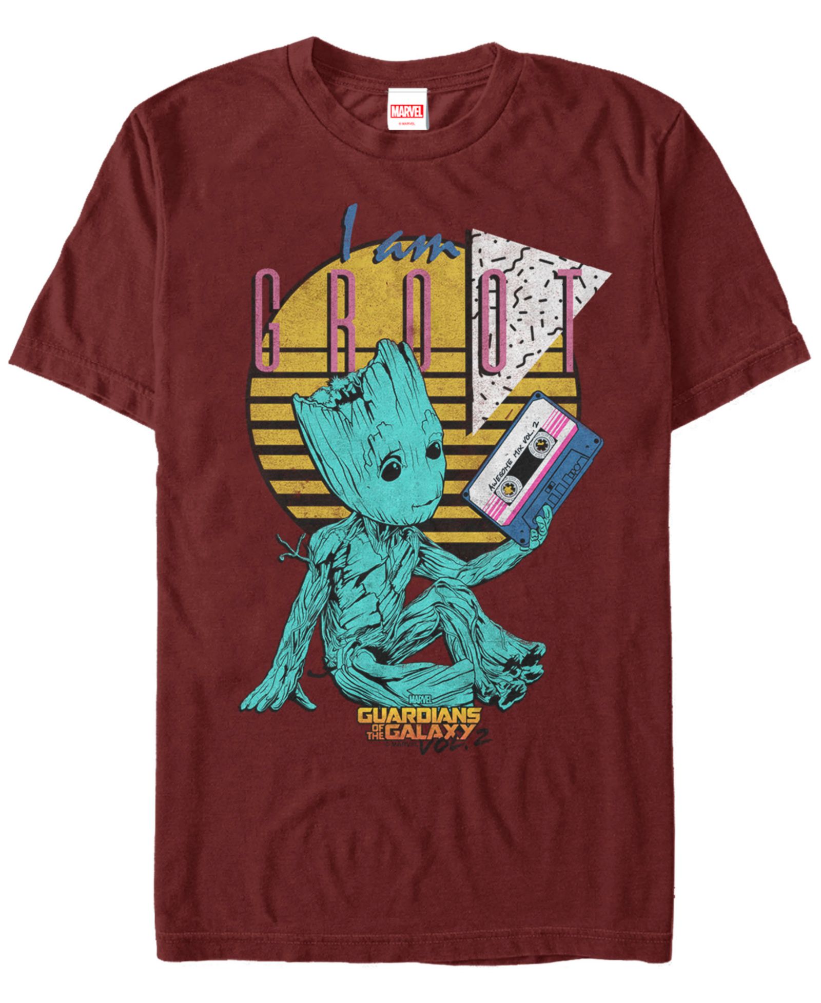 Marvel Men's Guardians of the Galaxy Vol. 2 Curious Groot Short Sleeve T-Shirt