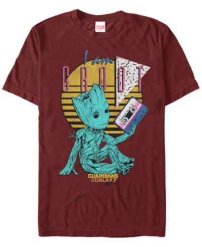 Marvel Men's Guardians of the Galaxy Vol. 2 Curious Groot Short Sleeve T-Shirt