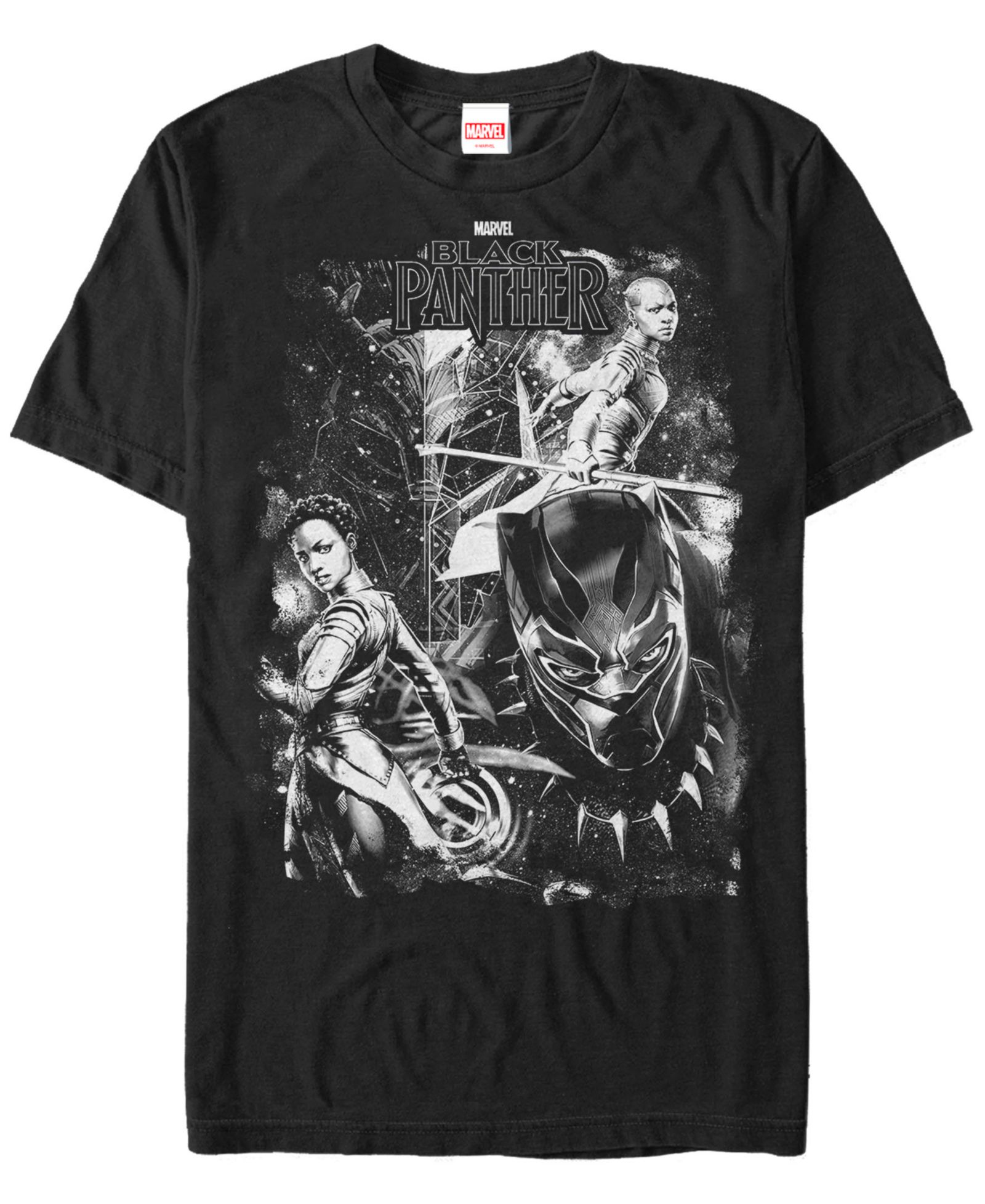 Мужская футболка Marvel Black Panther Group Action Pose Short Sleeve