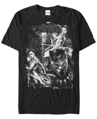 Мужская футболка Marvel Black Panther Group Action Pose Short Sleeve