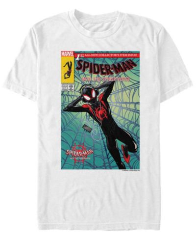 Fifth Sun Мужская футболка Marvel Spider-Man Into The Spiderverse в комиксном стиле, с коротким рукавом