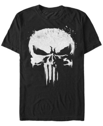 Marvel Мужская футболка Punisher White Paint Splattered Skull