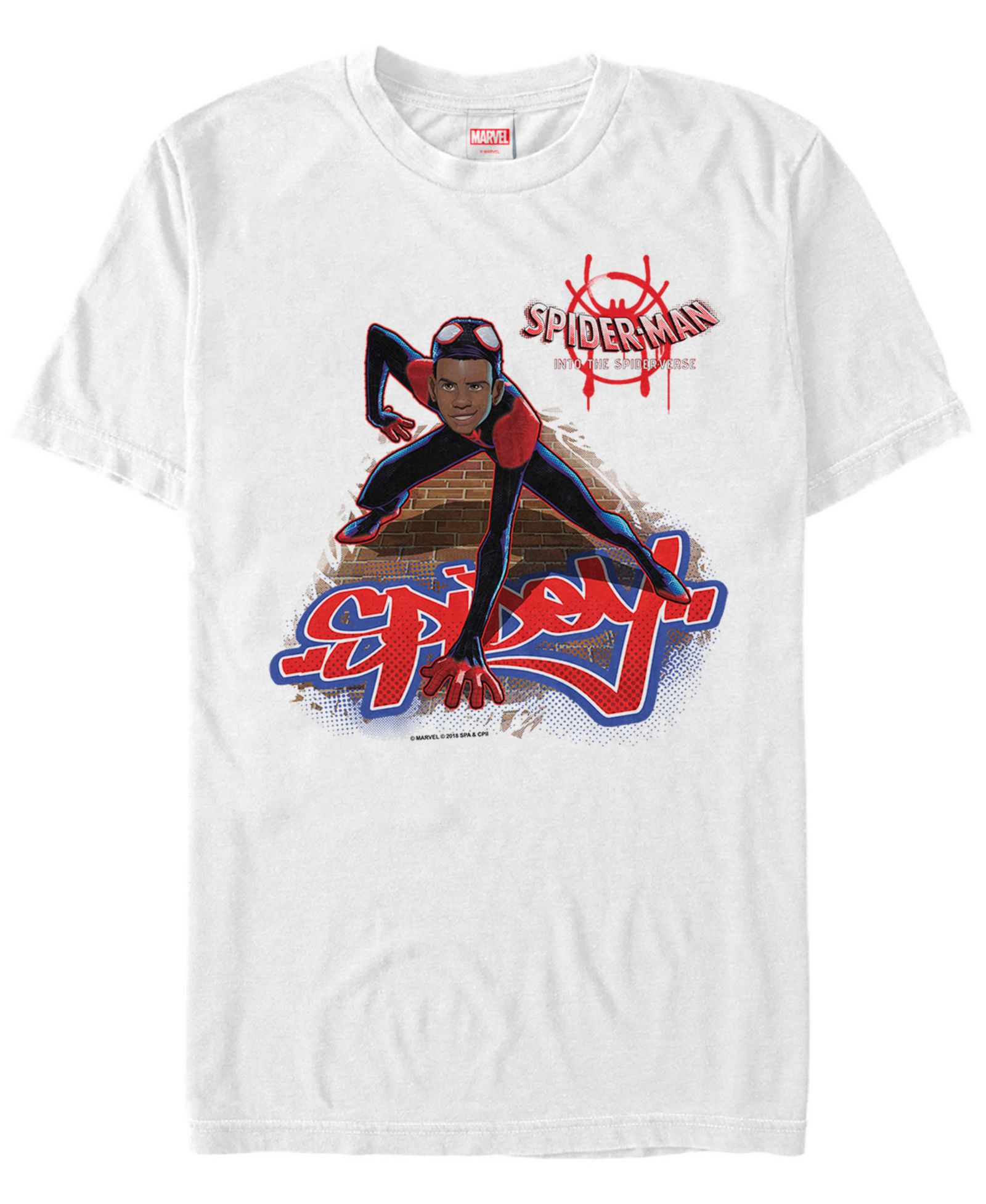 Мужская футболка Marvel Spider-Man Into The Spiderverse Miles Spidey Stance с коротким рукавом