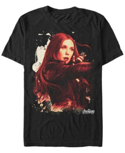 Мужская футболка Marvel Avengers Infinity War Painted Splatter The Scarlet Witch с коротким рукавом