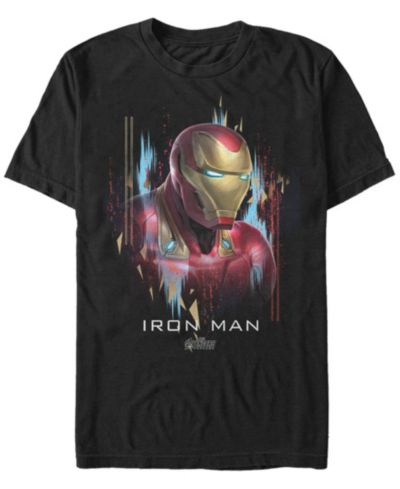 Мужская футболка Marvel Avengers Endgame Distorted Ironman Portrait с коротким рукавом