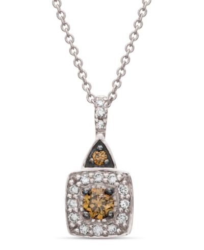 Подвеска Le Vian Chocolate Square с бриллиантами в золоте