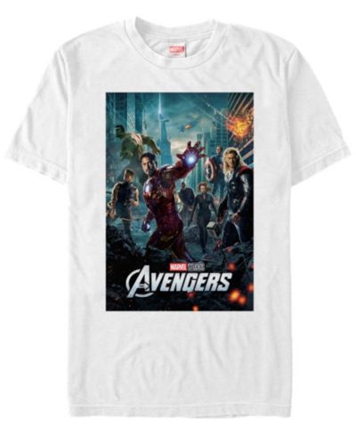 Мужская футболка Marvel Men's Avengers Action Group Shot Poster Short Sleeve
