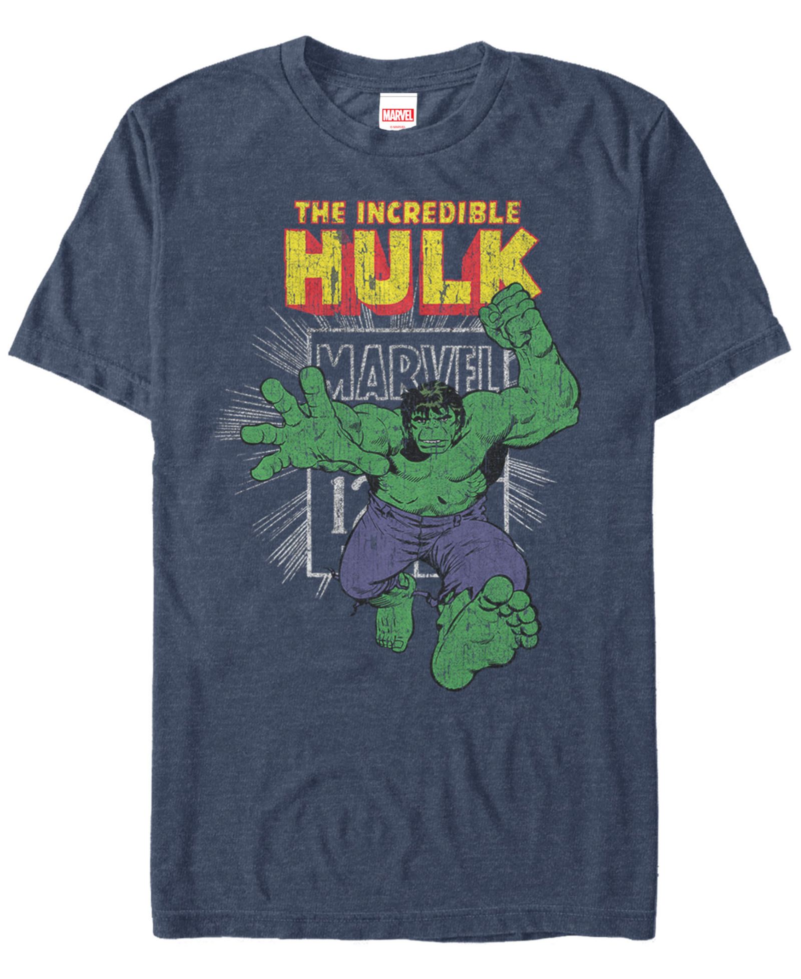 Мужская футболка Fifth Sun Marvel Comic Collection Vintage The Hulk Stamp с коротким рукавом