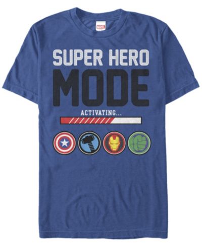 Marvel Мужская футболка Comic Collection Hero Mode Activation Short Sleeve