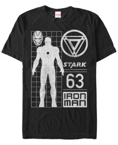 Мужская футболка Fifth Sun Marvel Comic Collection Classic Iron Man Schematic с коротким рукавом