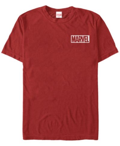 Fifth Sun Marvel Men's Comic Logo Simple White Box Short Sleeve T-Shirt