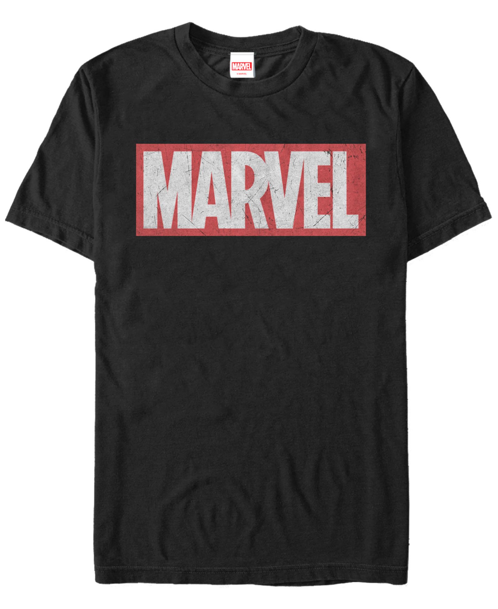 Marvel Men's Distressed Marvel Men's Logo Short Sleeve T-Shirt