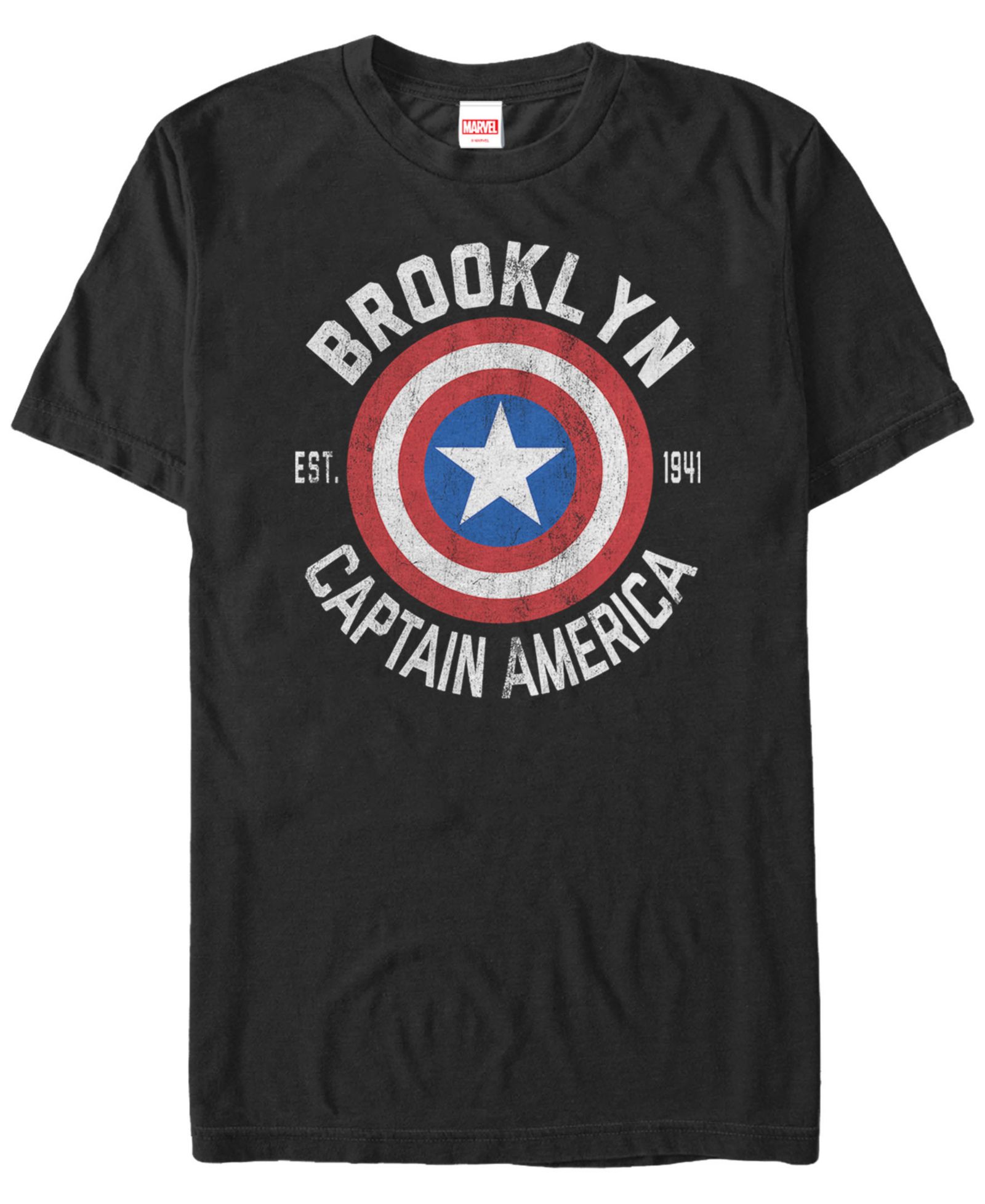 Marvel Мужская футболка с коротким рукавом с логотипом щита Captain America из коллекции Comic Collection