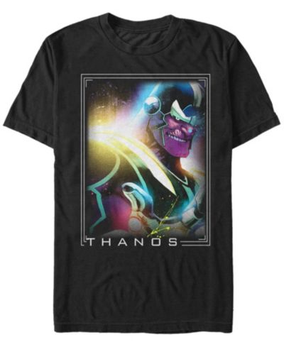 Мужская футболка Marvel Men's Comic Collection Neon Splatter Thanos Short Sleeve