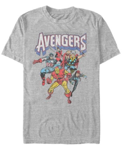 Мужская футболка с коротким рукавом Marvel Comic Collection Retro Earths Mightiest Heroes