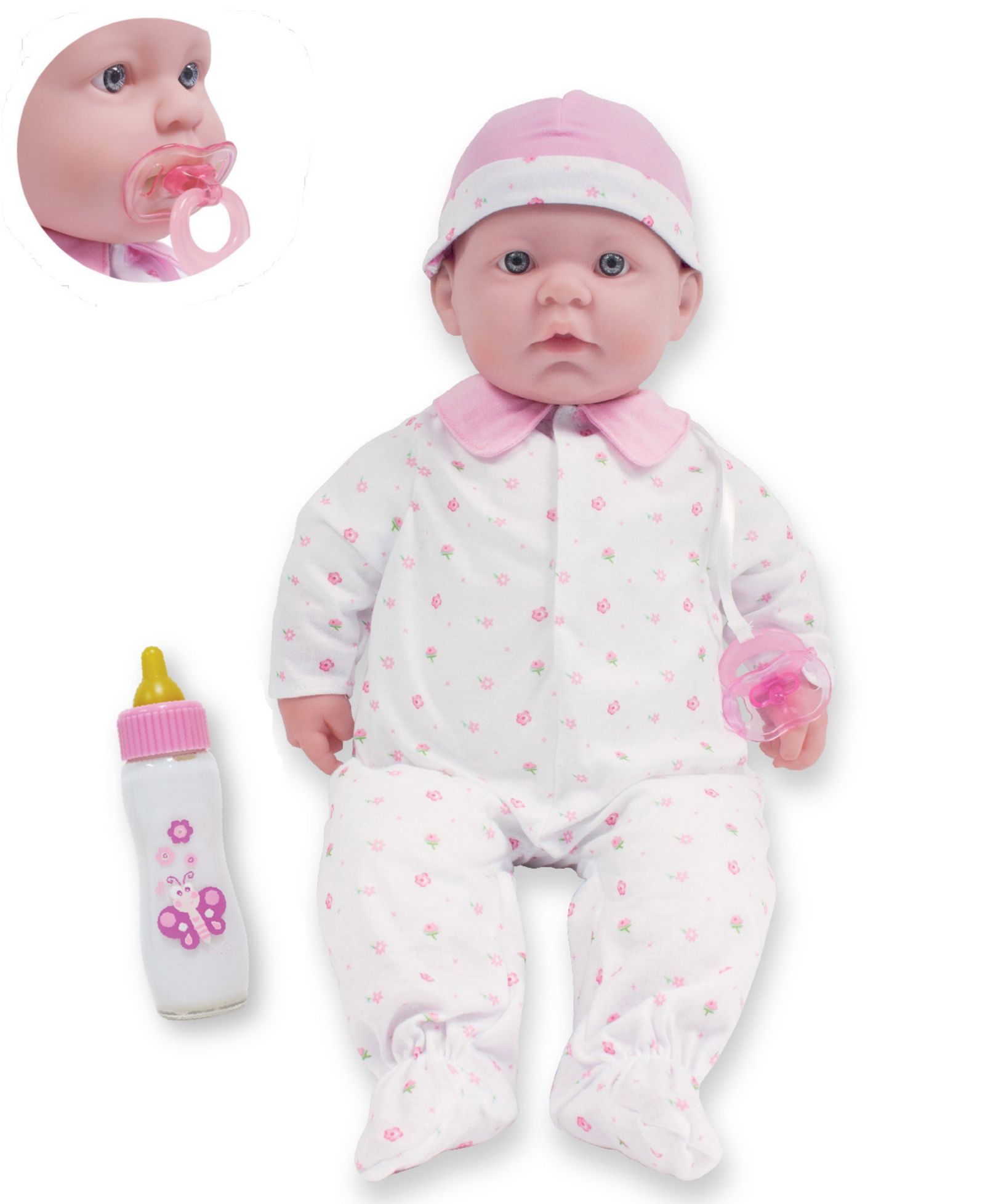 Мягкая кукла La Baby Caucasian 20" в розовой одежде