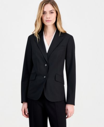 Anne Klein Women's Bi-Stretch Two-Button Blazer