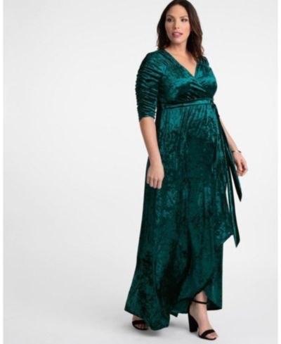 Kiyonna платье с запахом Cara Velvet High Low, Plus Size