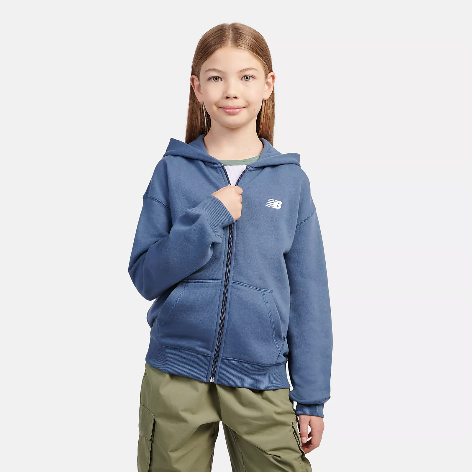 New Balance FT Худи на молнии с маленьким логотипом