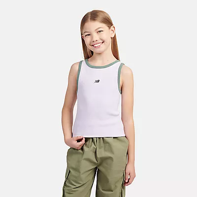Премиальный трикотажный топ New Balance Rib Tank