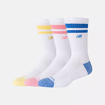 Active Premium Stripe Crew Socks 3 Pack