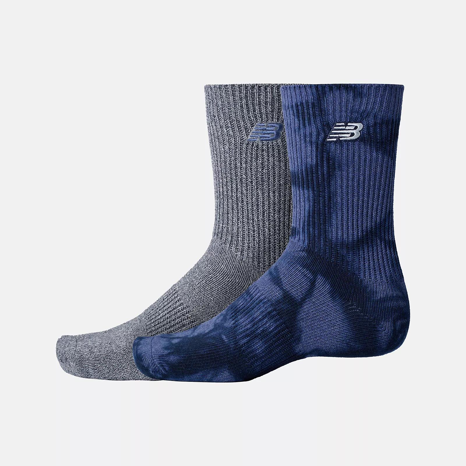 Ribbed Cuff Mid Calf Socks 2 Pack