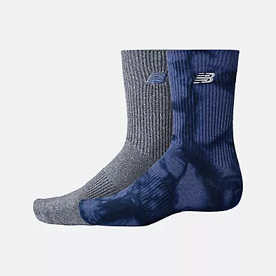 Ribbed Cuff Mid Calf Socks 2 Pack