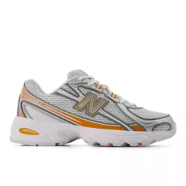 White with Classic Orange and Silver Metallic