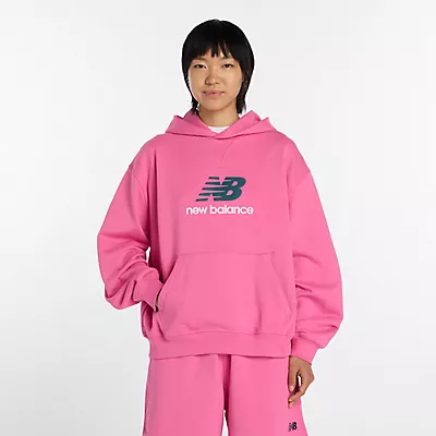 New Balance Худи с логотипом Athletics French Terry