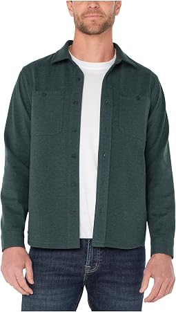 Knit Long Sleeve Button Up Shirt