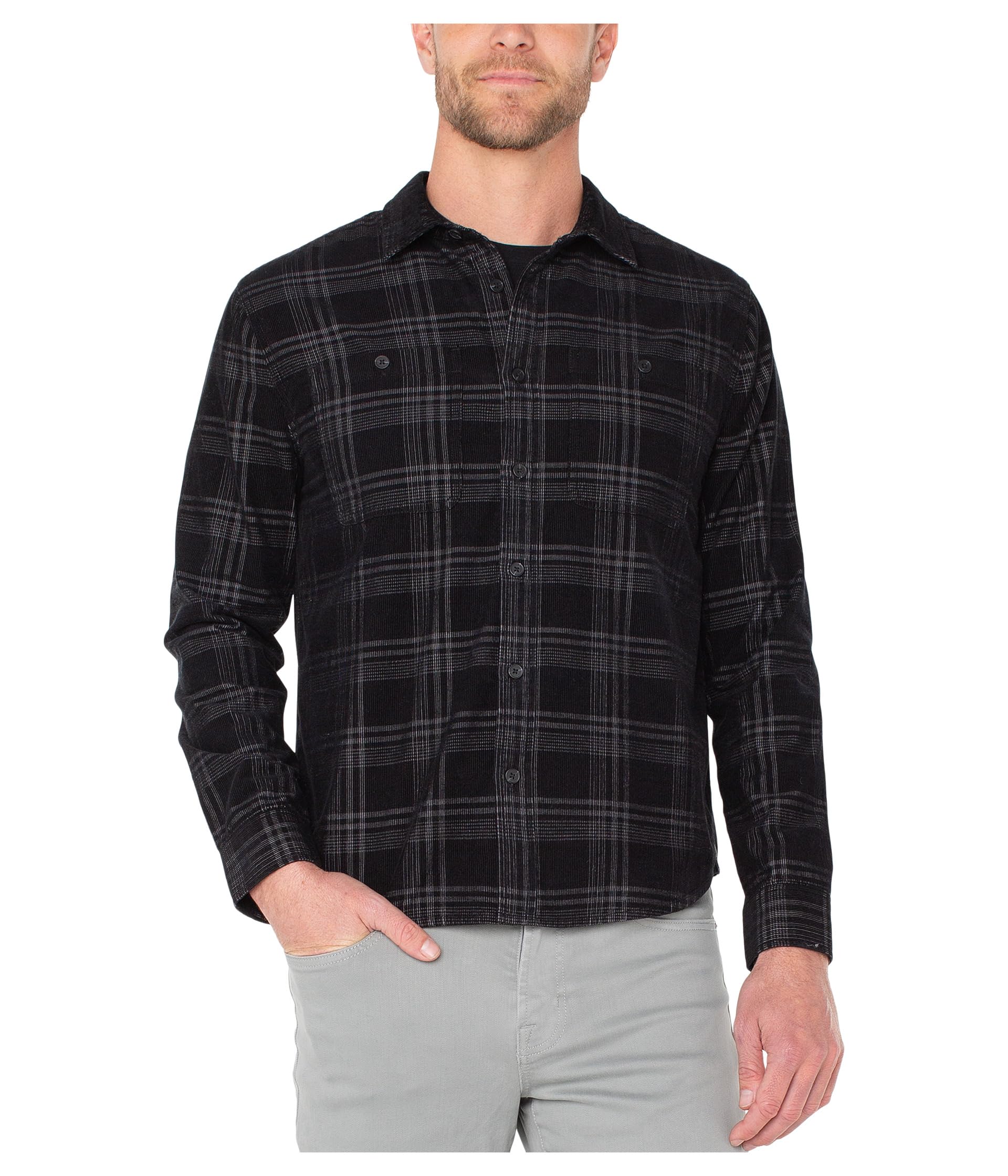 Long Sleeve Double Pocket Button Up Shirt