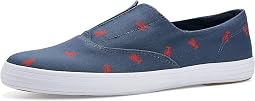 Navy/Red Canvas