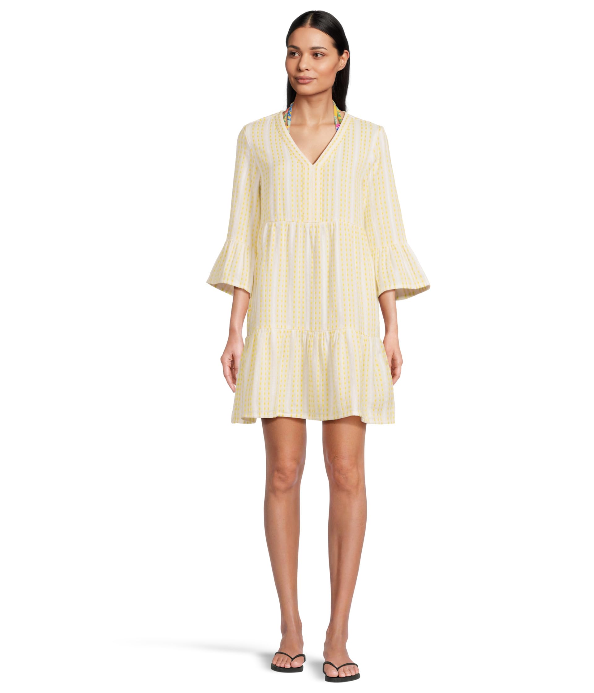 Cotton Dobby Tiered Dress