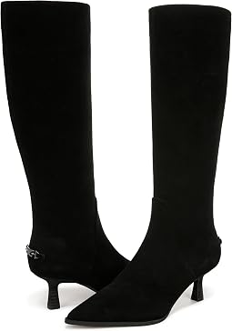 Black Suede Wide Calf