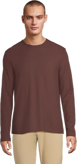 Pima Pique Long Sleeve Crew