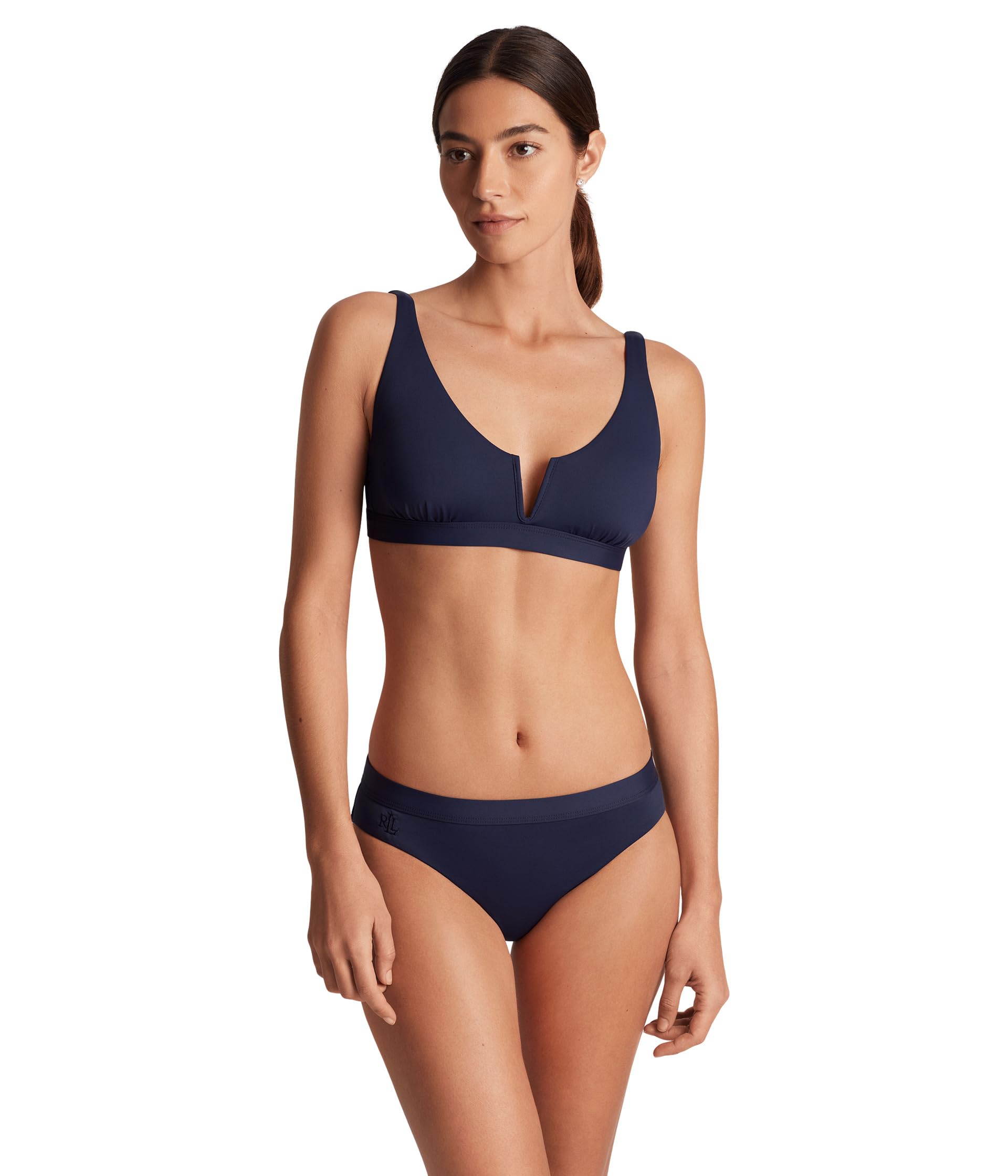 Lauren Ralph Lauren Женский топ Beach Club Solid V Wire с открытыми плечами