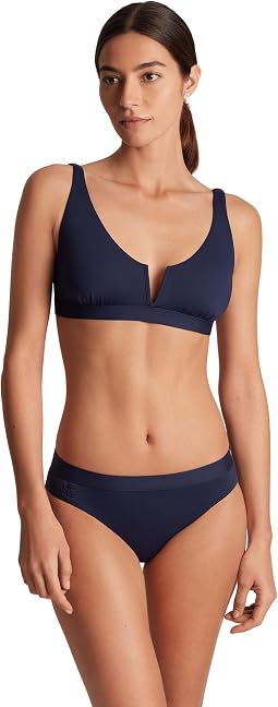 Lauren Ralph Lauren Женский топ Beach Club Solid V Wire с открытыми плечами