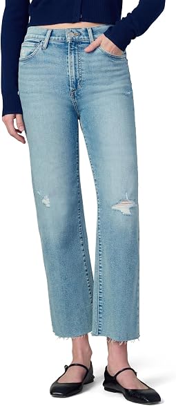 Джинсы The Blake Cropped Wide Leg With Cut Hem Женские